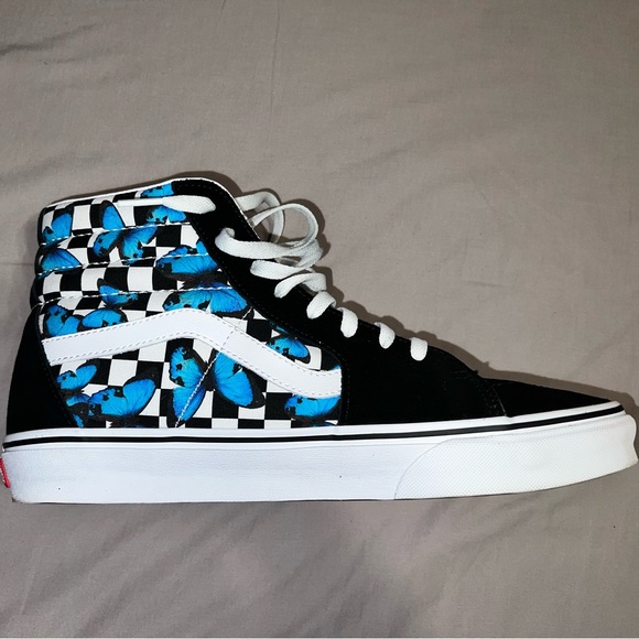 Men’s Blue Butterfly Vans - Picture 3 of 7